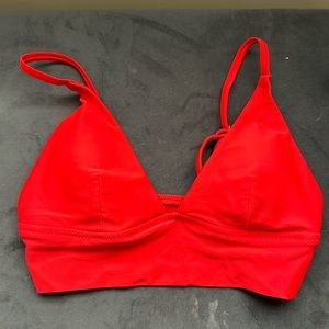 Women’s Red Aerie Triangle Bathing Suit Top Size XS